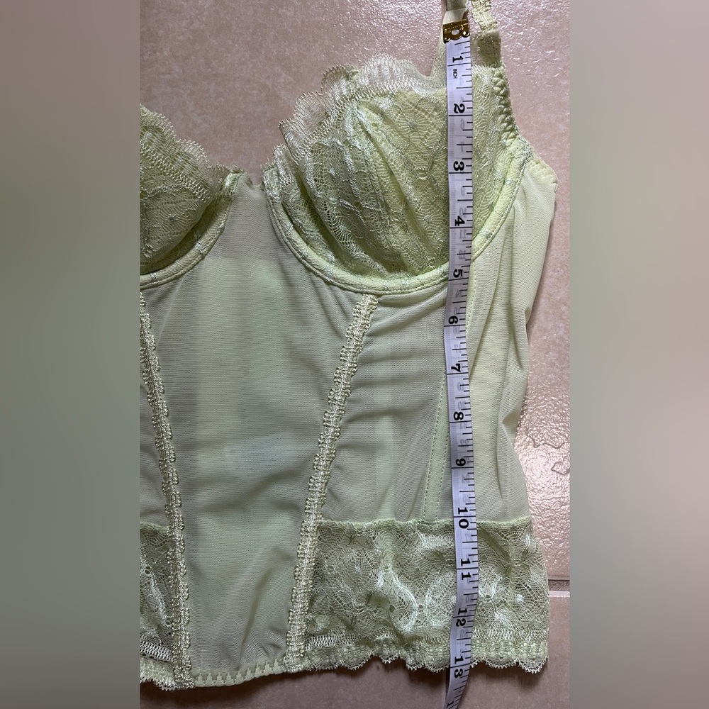 Avon Fashions Womens Corsets & Bustiers Size L(G) Lace Trim Green Mint - Picture 7 of 13